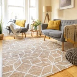 Beige Geometric Natural Jute Area Rug - Fretwork -Kukoon Rugs Store 010DB393 C96F 47F5 B736 68A000738FEF 20 1 5B1 5D