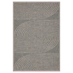 Art Deco Grey Outdoor Rug - Reine -Kukoon Rugs Store 04417A RVO SILVERCREAM 21 1021 CREAM 1 sq copy