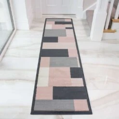 Pink Grey Modern Contemporary Living Room Rug 11 Pink Grey Modern Contemporary Living Room Rug -Kukoon Rugs Store 12 20 4 5B3 5D