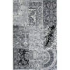 Black Grey Traditional Patchwork Living Room Rug -Kukoon Rugs Store 1572 ws22topview 1912d35c cf59 4be7 96bb 07363043f12c