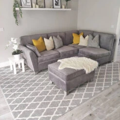Extra Large Grey Trellis Rug 9 Extra Large Grey Trellis Rug -Kukoon Rugs Store 1799 HS22 Milan Above Grey Trellis Monochrome Hallway Large Small Living Room Rug Mat Affordable Cheap Rugs 20 20Copy 5B1 5D
