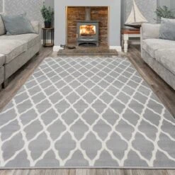 Extra Large Grey Trellis Rug 12 Extra Large Grey Trellis Rug -Kukoon Rugs Store 1799 HS22 Milan Above Grey Trellis Monochrome Hallway Large Small Living Room Rug Mat Affordable Cheap Rugs 20 20Copy 5B4 5D