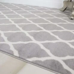 Trellis Grey Runner Rug -Kukoon Rugs Store 1799 HS22 Milan Runner Grey Trellis Monochrome Hallway Large Small Living Room Rug Mat Affordable Cheap Rugs zpswymtlkvn 5B2 5D