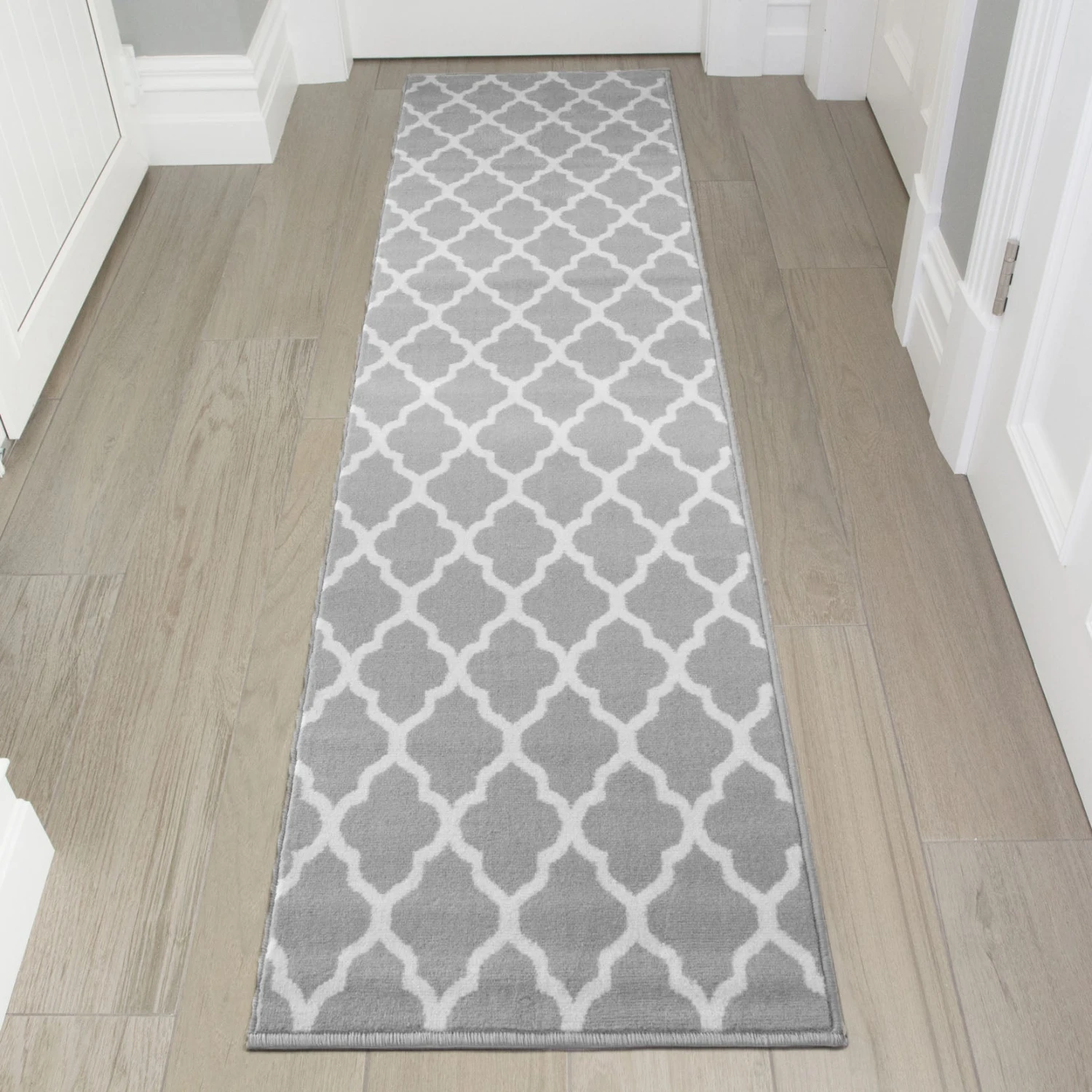 Trellis Silver Grey Durable Rug - Milan 8 Trellis Silver Grey Durable Rug - Milan - Image 6