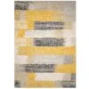 Modern Yellow And Grey Stripe Rug