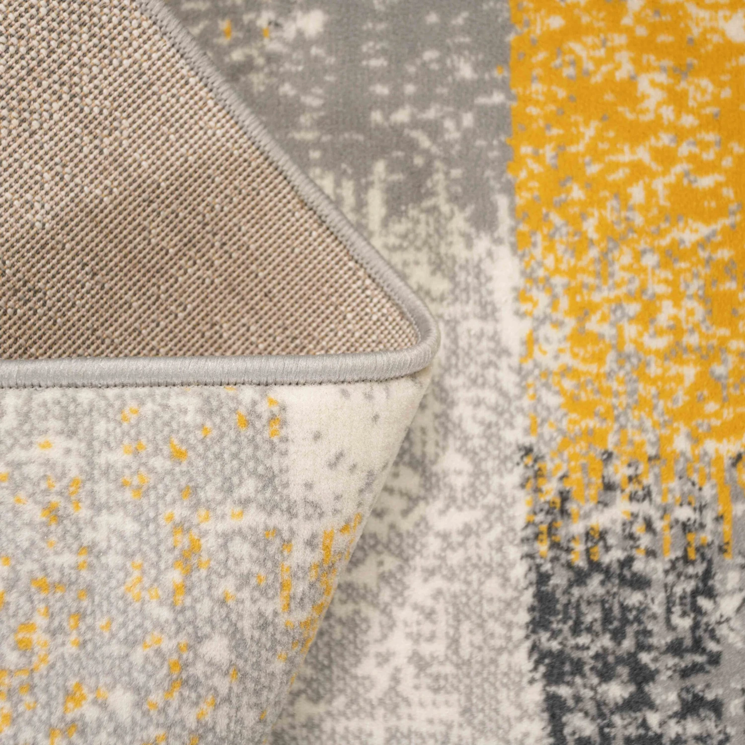 Modern Yellow And Grey Stripe Rug 6 Modern Yellow And Grey Stripe Rug - Image 4