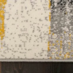 Modern Yellow And Grey Stripe Rug 11 Modern Yellow And Grey Stripe Rug -Kukoon Rugs Store 3047 gb42 9