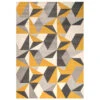 Geometric Yellow And Grey Rug -Kukoon Rugs Store 3077 gb11 2