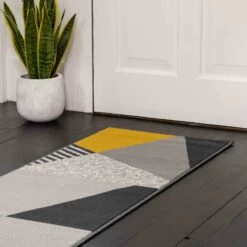 Ochre Grey Fractured Rug -Kukoon Rugs Store 3606 gb15 8