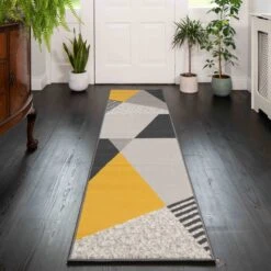 Ochre Grey Fractured Rug -Kukoon Rugs Store 3606 gb15 9