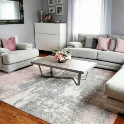 Pink Grey Distressed Runner - Milan -Kukoon Rugs Store 3639 GB33 Milan Instagram Customer Pic