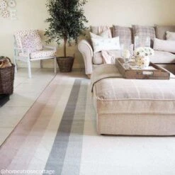 Pink Grey Bordered Framed Living Room Rug -Kukoon Rugs Store 3642 GB43 Insta Customer Pic 3 5B1 5D