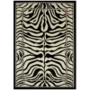 Black White Animal Zebra Print Rug -Kukoon Rugs Store 4500 B41ModernRugStraight