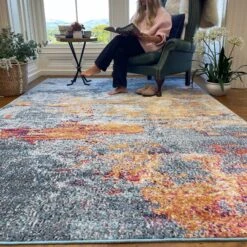 Gold Blue Distressed Living Room Rug - Mia 13 Gold Blue Distressed Living Room Rug - Mia -Kukoon Rugs Store 558118c1 d153 4a4f a053 3267277d9de1