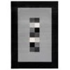 Geometric Bordered Black And Grey Rug 1 Geometric Bordered Black And Grey Rug -Kukoon Rugs Store 7770 ws21 dual pricing 08498