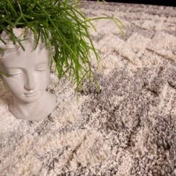 Grey White Textured Tribal Runner Rug 11 Grey White Textured Tribal Runner Rug -Kukoon Rugs Store ASHBEE 20RUNNER 20AS 20 15 5B3 5D