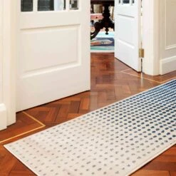 Modern Blue Spotted Ombre Effect Hall Runner Rug 9 Modern Blue Spotted Ombre Effect Hall Runner Rug -Kukoon Rugs Store Alabama 20Living 20room 20rug 20 3 5B1 5D