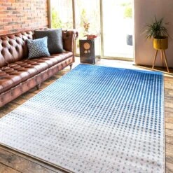 Modern Blue Spotted Ombre Effect Hall Runner Rug 10 Modern Blue Spotted Ombre Effect Hall Runner Rug -Kukoon Rugs Store Alabama 20Living 20room 20rug 20 3 5B2 5D