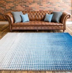 Modern Blue Spotted Ombre Effect Hall Runner Rug 12 Modern Blue Spotted Ombre Effect Hall Runner Rug -Kukoon Rugs Store Alabama 20Living 20room 20rug 20 3 5B4 5D