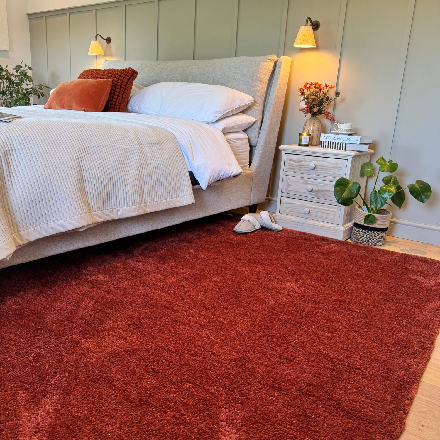 Premium Terracotta Shaggy Rug - Sienna 8 Premium Terracotta Shaggy Rug - Sienna - Image 6