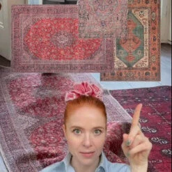 Flatwoven Washable Red Distressed Traditional Rug - Savanna 27 Flatwoven Washable Red Distressed Traditional Rug - Savanna -Kukoon Rugs Store Angela Scanlon 2 66e53a50 e601 4400 a6d0 114e8bb62840