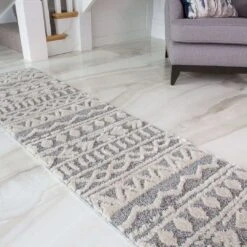 Grey Cream Aztec Runner Rug -Kukoon Rugs Store Ashbee Fable Grey Room 1 Grey Cream Soft Scandi Boho Hygge Living Room Rug Runner Mat Large Small zpsdi3cwhnk 5B1 5D