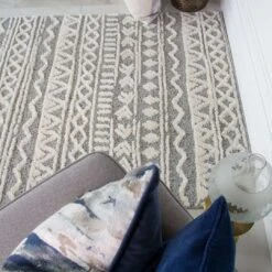 Grey Cream Aztec Runner Rug -Kukoon Rugs Store Ashbee Fable Grey Room 1 Grey Cream Soft Scandi Boho Hygge Living Room Rug Runner Mat Large Small zpsdi3cwhnk 5B3 5D
