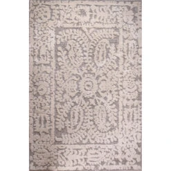 Grey White Textured Floral Rug -Kukoon Rugs Store Ashbee Morello Grey 6 Grey Rich Woven Textured Soft Rug 169f1a3f a75c 44d1 ad8f 996e9dde9c3b 1