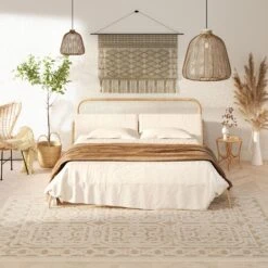 Beige White Heritage Rug - Meya -Kukoon Rugs Store Ashbee meya bedroom final