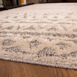 Grey Cream Aztec Scandi Rug - Fable -Kukoon Rugs Store Ashbee 20runner 20hallway 203 5B2 5D