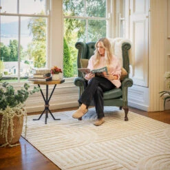 Warm White Wabi Sabi Rug - Bow -Kukoon Rugs Store Ashbee Bow Room web