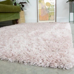 Super Soft Luxury Blush Pink Shaggy Rug 10 Super Soft Luxury Blush Pink Shaggy Rug -Kukoon Rugs Store Aspen Blush Room 2 Luxury Thick Pink Shaggy Rugs 2