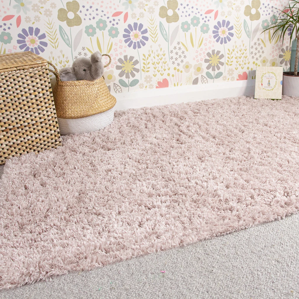 Super Soft Luxury Blush Pink Shaggy Rug 6 Super Soft Luxury Blush Pink Shaggy Rug - Image 4