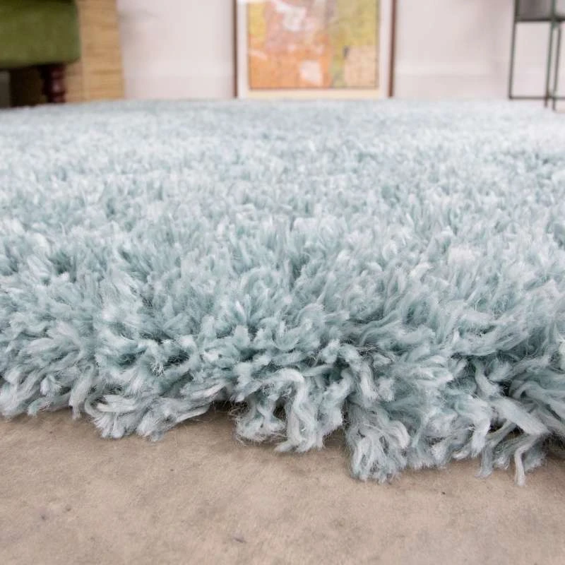 Super Soft Luxury Duck Egg Shaggy Rug 6 Super Soft Luxury Duck Egg Shaggy Rug - Image 4