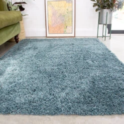 Super Soft Luxury Shaggy Rugs - Choose Your Colour -Kukoon Rugs Store Aspen Ocean Room Luxury Thick Blue Shaggy Rugs 2