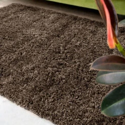 Super Soft Luxury Brown Shaggy Rug -Kukoon Rugs Store Aspen Slate Above Luxury Thick brown Shaggy Rugs copy for web