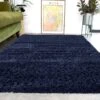 Super Soft Luxury Navy Shaggy Rug -Kukoon Rugs Store Aspen navy lifestyle for web