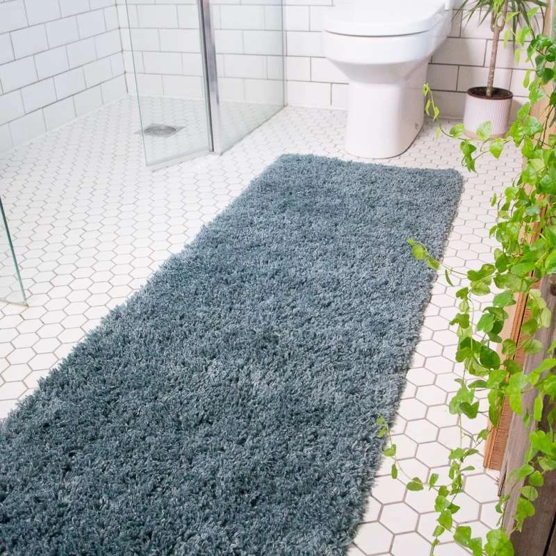 Super Soft Luxury Blue Shaggy Runner Rug 3 Super Soft Luxury Blue Shaggy Runner Rug