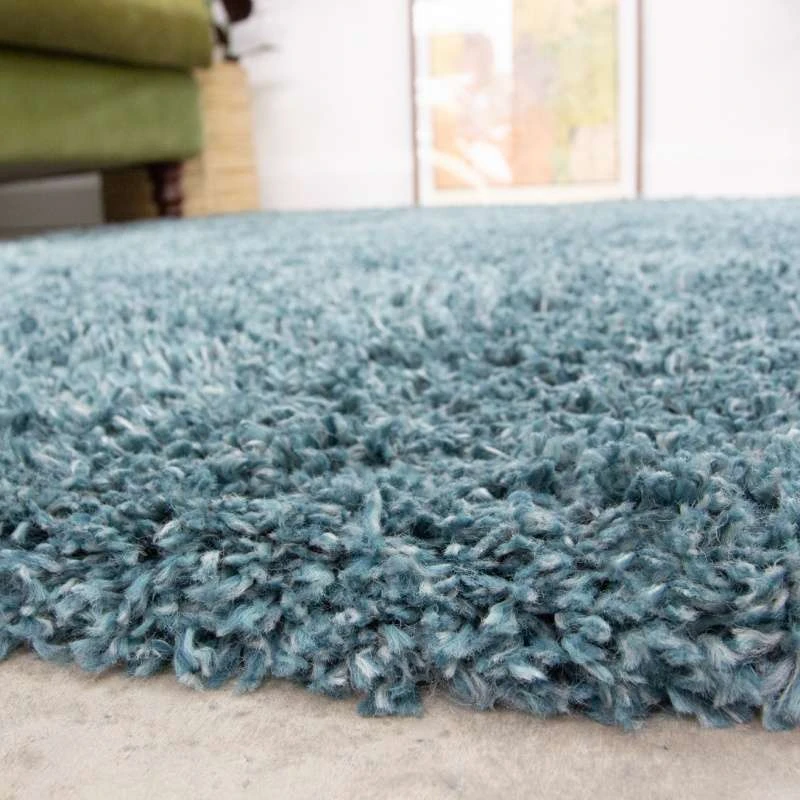 Super Soft Luxury Blue Shaggy Runner Rug 5 Super Soft Luxury Blue Shaggy Runner Rug - Image 3