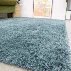 Super Soft Luxury Blue Shaggy Runner Rug 12 Super Soft Luxury Blue Shaggy Runner Rug -Kukoon Rugs Store Aspen 20RUNlk 20 45 5B4 5D