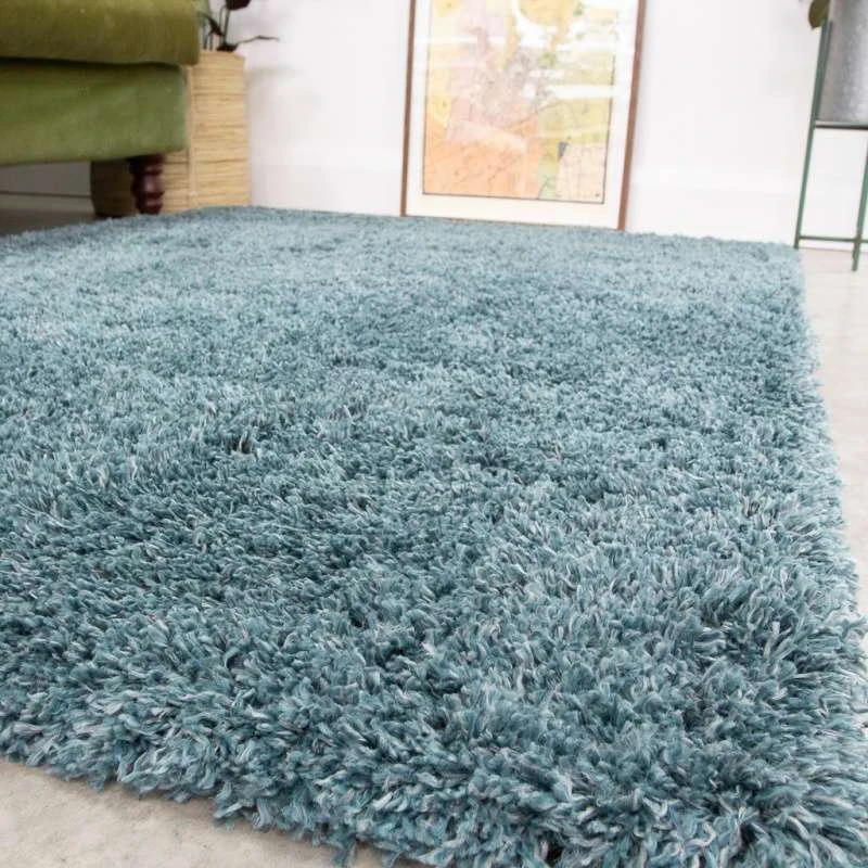 Super Soft Luxury Blue Shaggy Runner Rug 7 Super Soft Luxury Blue Shaggy Runner Rug - Image 5