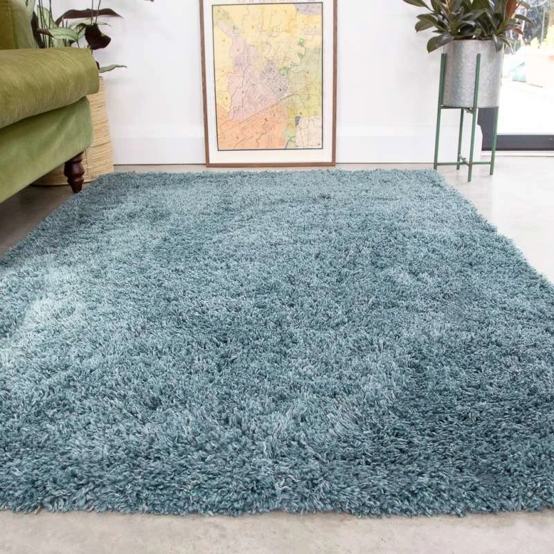 Super Soft Luxury Blue Shaggy Runner Rug 8 Super Soft Luxury Blue Shaggy Runner Rug - Image 6