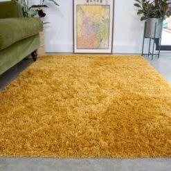 Super Soft Luxury Yellow Shaggy Runner Rug -Kukoon Rugs Store Aspen 20RUNlk 20 53 5B5 5D