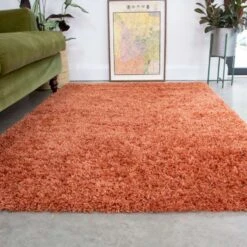 Super Soft Luxury Terracotta Shaggy Runner Rug 13 Super Soft Luxury Terracotta Shaggy Runner Rug -Kukoon Rugs Store Aspen 20RUNlk 20 84 5B5 5D