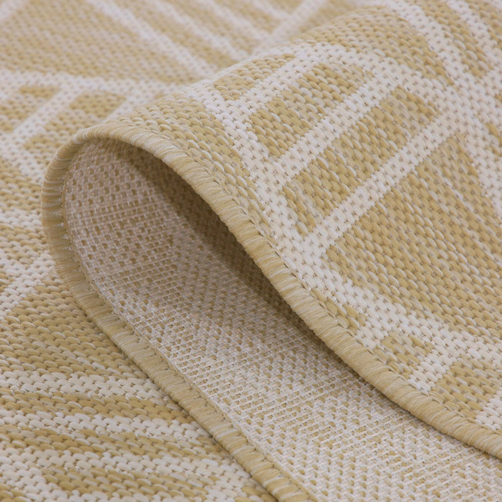Cream Geometric Outdoor Rug - Banyan 5 Cream Geometric Outdoor Rug - Banyan - Image 3