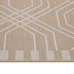 Cream Modern Geometric Outdoor Rug - Basata -Kukoon Rugs Store Basata Beige 09132D SBM NATURALWEISS31 5037 NATURAL 3
