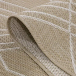 Cream Modern Geometric Outdoor Rug - Basata -Kukoon Rugs Store Basata Beige 09132D SBM NATURALWEISS31 5037 NATURAL 5