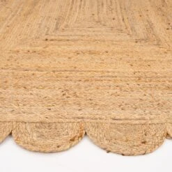 Natural Rounded Edge Jute Rug - Casper -Kukoon Rugs Store Braided jute casper 02066