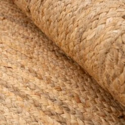 Natural Rounded Edge Jute Rug - Casper -Kukoon Rugs Store Braided jute casper 02079