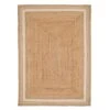 Natural Bordered Jute Rug - Laurel 2 Natural Bordered Jute Rug - Laurel -Kukoon Rugs Store Braided jute laurel 04495 overhead